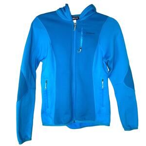 Patagonia Lightweight Hooded Fleece lined Full Zip Jacket - BLUE